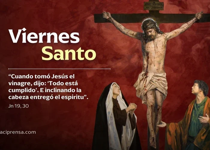 Hoy es Viernes Santo. ¡Acompañemos a Cristo en su Pasión y Muerte en la Cruz! Hoy es Viernes Santo. ¡Acompañemos a Cristo en su Pasión y Muerte en la Cruz!